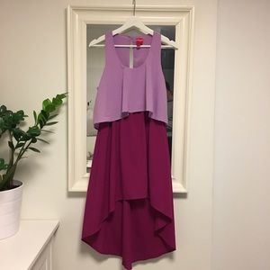 Color-Block High-Low Dress 💜💖